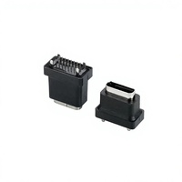 Connecteur USB Type-C plaqué or, étanche, personnalisable, prise femelle verticale, 16/24 broches, connecteur USB C 240W PD