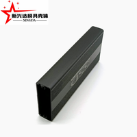 Boîtier en aluminium extrudé noir mat avec rainures de refroidissement pour disque dur SSD externe