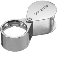 Portable Folding Triplet Jewelry Loupe 10x 20x 30x Magnifying Glass Pocket Size Diamond Magnifier Jewelry Tools Equipment