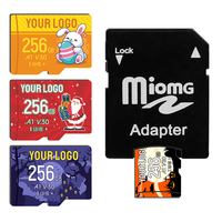 MIOMGN Benutzerdefiniertes Logo Halloween Weihnachten Ostern Geschenk 32GB/64GB/128GB TF-Karte Klasse 10 U3 V30 Schwarz A-Klasse Flash-Chip