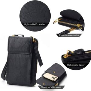 Sacs à main pour femmes en cuir PU, sacs bandoulière pour téléphone, porte-cartes, sacs à bandoulière grande capacité avec rabat - Product Image 3