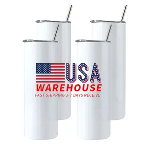 Flat Bottom Dye Straight Usa Warehouse 15 oz 15oz 20 oz 20oz 30 oz Sublimation Tumblers Skinny Tumbler Mugs Mug Blanks Blank