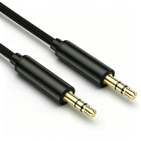 Câble audio AUX Type C tressé en nylon 3,5 mm plaqué or, cuivre nu, PVC, cordon stéréo Hi-Fi pour haut-parleur de voiture, lecteur DVD, microphone