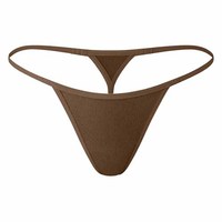 Culottes string sexy pour femmes à taille haute (noir, blanc, beige) en nylon et élasthanne, sous-vêtements sans couture