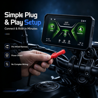 Bestsonic 5 inci Navigasi Motor Nirkabel panggilan bebas genggam streaming musik CarPlay & Android Auto Layar yang Dibuat untuk Pengendara