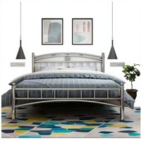 JYLG102 #   Cadre de lit en acier inoxydable au design moderne, lit d'enfant durable, garantie 3 ans, 0,9 m/1,4 m/1,8 m, chambre à coucher, appartement, hôpital