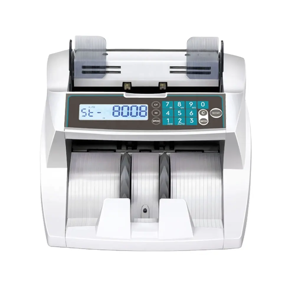 Penghitung uang Bank ST-800, penghitung uang cerdas dengan deteksi uang UV MG IR mesin penghitung uang tunai