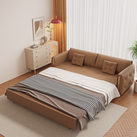 Modernes Ausziehbares Schlafsofa mit Stauraum Multifunktionales Klappbares Stoff-Schlafsofa Luxuriöse Modulare Kombination Hochdichter Schwamm