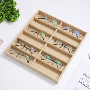 DS3790 Caja Organizadora de Exhibición de Joyas, Bandeja de Terciopelo, Organizador de Gafas para Hombre y <span class=keywords><strong>Mujer</strong></span>, Bandeja Organizadora de Gafas de Sol - Product Image 5
