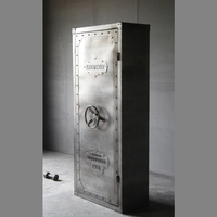 Armoire de Rangement Vestiaire Industrielle en Métal de Fer Vieilli