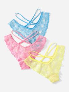 Infradito per <span class=keywords><strong>immagini</strong></span> calde da donna reggiseno Sexy biancheria intima sottile a vita bassa in pizzo traspirante da <span class=keywords><strong>ragazza</strong></span> triangolo Sexy perizoma Sexy - Product Image 4