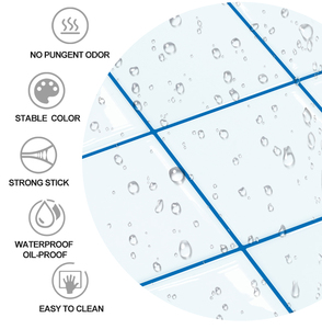 Hotsale Kitchen Home-DIY <strong>Wall</strong> Sticker Tile Stickers Blue Nine Palace <strong>Grid</strong> Waterproof 3d <strong>Wall</strong> Moulding Stickers - Product Image 2