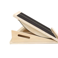 Planche d'équilibre professionnelle Skyhope-P en bois 2-en-1, inclinable et réglable, écologique, pliable, portable, pour un fitness complet