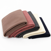 Foulard Hijab en Jersey Uni Extensible pour Femmes Musulmanes, Châle en Coton Doux et Respirant, Fourniture en Gros, Faible MOQ, Logo Personnalisé
