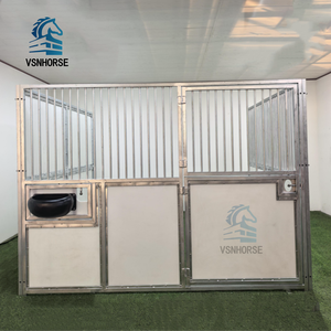 Écurie de chevaux préfabriquée mobile en acier galvanisé à chaud pour l'extérieur, écurie temporaire pour chevaux en HDPE avec toit en PVC - Product Image 5