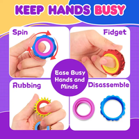 Anneaux sensoriels anti-stress pour enfants en gros Autisme Soulagement de l'anxiété Calmer les anneaux Fidget Jouets pour le bureau