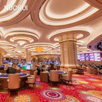 Casino- und Unterhaltungs-Nachtclub-Teppich aus Woll-Nylon-Mischung für Gewerbeprojekte, Flammhemmend und Fleckresistent