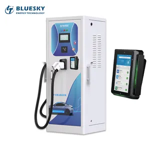 Bluesky pago con tarjeta comercial DC 120kw estación de carga EV rápida de CCS eléctrico/GBT car EV estaciones de carga para coches eléctricos