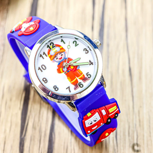 Nouveau enfants veilleuse aiguille <span class=keywords><strong>pompier</strong></span> montre électronique transfrontalier modèle chaud mâle et femelle dessin animé montre à Quartz - Product Image 4