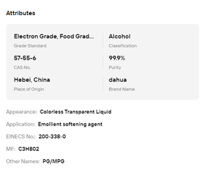 Mono Propilenglicol Humectante de Grado Alimenticio para Cosméticos, Bebidas y Farmacéutica, Suministro de Fábrica - Product Image 6