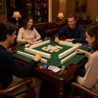 Luxuriöses Weißes Perlen-Mahjong-Set 160 Stück Acrylharz-Steine Perlmutt Anpassbar Tragbar Familien-Party-Geschenk