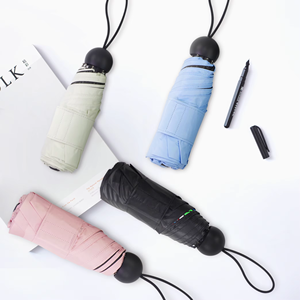 Parapluie de voyage compact à ouverture manuelle, simple couche, protection UV, petit parapluie pliable de poche personnalisé pour adultes - Product Image 3