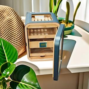 Kelas atas penyimpanan Mini besar Humidor Kuba kayu Cedar dalam stok dari produsen - Product Image 5