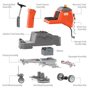 Mesin Pembersih R-X800 dengan Sasis Sepenuhnya dari Baja Tahan Karat untuk Perawatan Lantai di Gedung Besar Termasuk Mal, Sekolah - Product Image 5