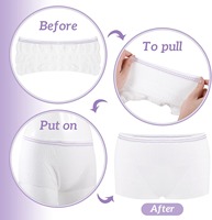 Sous-vêtement post-partum jetable avec double couche de protection anti-fuite essentielle pour la récupération de la section C de l'incontinence
