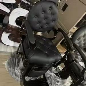 Chaise de barbier vintage - Chaise de coiffure professionnelle réglable pour salons masculins - Product Image 3