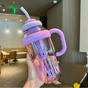 Nuevo Vaso de Verano de Gran Capacidad y Alta Calidad, 1300ml, para Beber Directamente, con Diseño Atractivo y Pajitas, Ideal para Excursiones al Aire Libre - Product Image 4