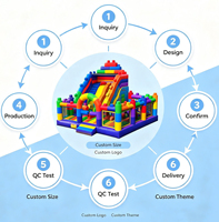 Château gonflable commercial combiné avec toboggan, mur d'escalade et zone de saut pour événements pour enfants et divertissements familiaux, norme CE