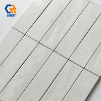 Mosaïque de carreaux de porcelaine gris crème Archaize pour murs et sols, cuisine, salle de bain, salon, carreaux d'art faits à la main, antibactériens