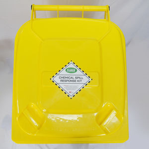 Kit de Derrame Químico SABER de Alta Capacidad, 240 Litros, con Contenedor con Ruedas, Almohadillas Extendidas y Barreras para Incidencias Grandes en Suelos - Product Image 1