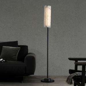 <span class=keywords><strong>Lampadaire</strong></span> en albâtre moderne Tribeca | <span class=keywords><strong>Lampadaire</strong></span> double <span class=keywords><strong>globe</strong></span> avec cadre noir <span class=keywords><strong>pour</strong></span> intérieur de salon, chambre ou hôtel - Product Image 2