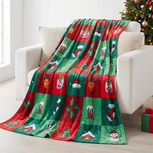Plaid Flannel <b>Blanket</b> Throw <b>Blanket</b> Nap <b>Blanket</b> Reversible Cozy <b>Warm</b> for Bedroom Living Room Custom Print OEM ODM - Product Image 6