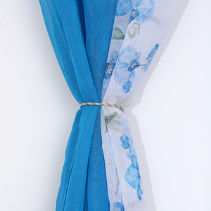 Rideaux <span class=keywords><strong>de</strong></span> fenêtre assortis imprimés et unis, à volants, pour salon, avec perles – Vente chaude - Product Image 4