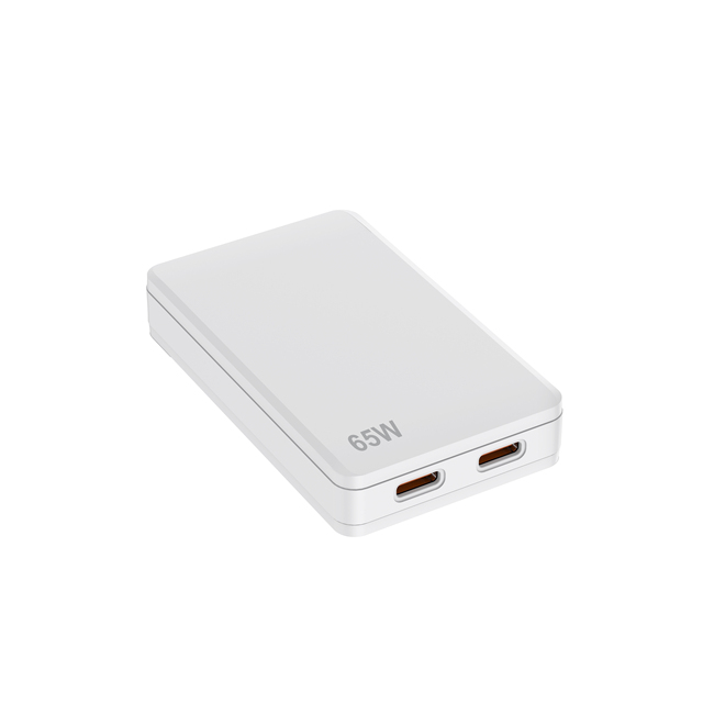 Ultra Slim Design QC 3.0 PD 3.0 65W Fast GaN Power Charging US Plug Adapter PD Charger Adapter Dual USB C Wall Charger