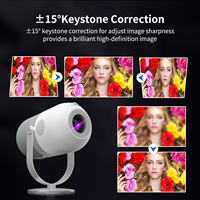 Projecteur LED portable Android 9.0 natif 720P, projecteur LCD intelligent pour la maison, projecteur vidéo pour tablette PC