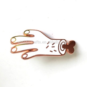 Werbeartikel Business-Produkte Benutzerdefinierte Emaille Hand geformt Metall Revers Pin Badge, Pin oder Magnetic Back - Product Image 2