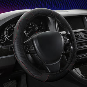 Funda de Cuero PU Antideslizante <span class=keywords><strong>para</strong></span> <span class=keywords><strong>Volante</strong></span> de Coche 2026, Accesorio de Moda Universal <span class=keywords><strong>El</strong></span>ástico con Logo Personalizado al por Mayor - Product Image 3