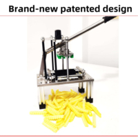 Coupe-frites portable en acier inoxydable 2026 pour petites cuisines, machine à frites ondulées facile à nettoyer pour chips