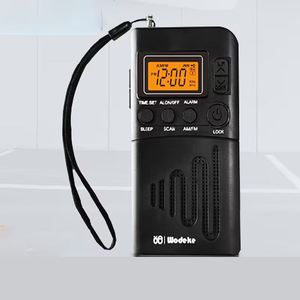 Full Band FM/AM Digital <b>Radio</b> With LCD Display Digital Alarm Clock Built-in Mic Mini Display Pocket <b>Radio</b> for Jogging Camping - Product Image 2