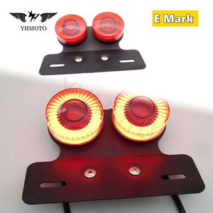 YHMOTO License Plate Holder Kennzeichenhalter Rear Tail Light Bracket for Universal Motorcycle Scooter E-Bike Parts - Product Image 2