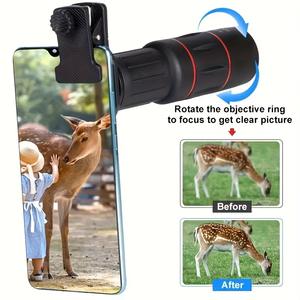 Objectif de téléphone compatible avec l'usine, vente chaude, objectif optique grand angle HD 18*25, objectif zoom pour appareil photo de téléphone portable - Product Image 2
