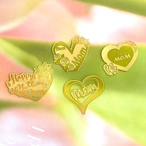 Honey And Sweetness Mother's Day <b>Cake</b> Decorations Acrylic Heart Labels Gold 7pc Set For <b>Cake</b> <b>Decorating</b> <b>Supplies</b> - Product Image 4
