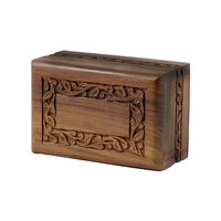 Urna Funeraria de Madera Maciza Hecha a Mano de Alta Calidad, Caja Conmemorativa Unisex Sellada