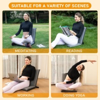 Chaise de sol confortable pour la méditation, la lecture et le travail, avec soutien dorsal, chaise de sol réglable, canapé paresseux pour adultes et enfants
