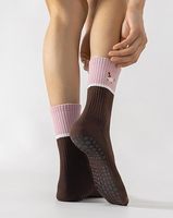 Yoga-Grip-Socken Rutschfeste Anti-Rutsch-Pilates-Socken mit Eigenem Logo Atmungsaktiv für Frauen Barre