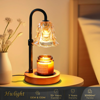 Lampe chauffe-cire parfumée, Lampe chauffe-bougie à intensité variable, Lampe de table chauffe-bougie pour chambre à coucher